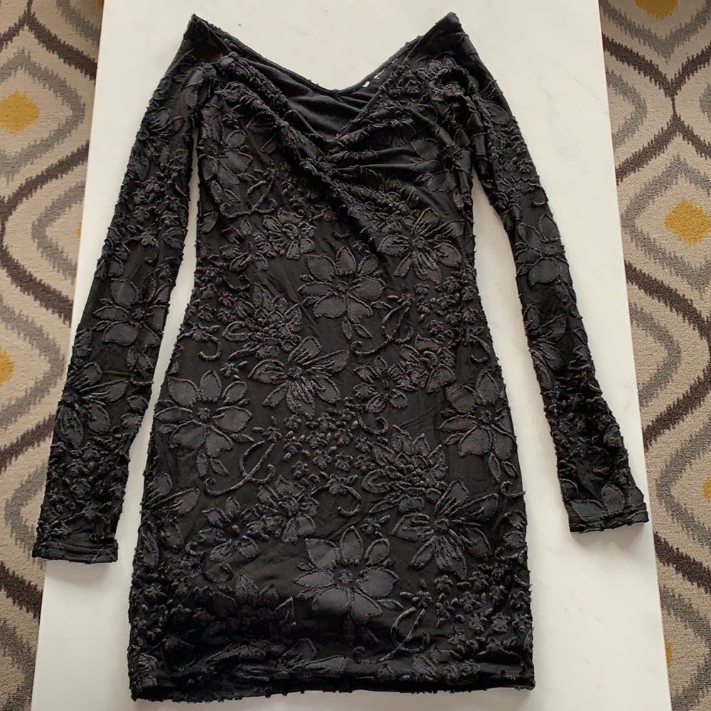 Floral black dress